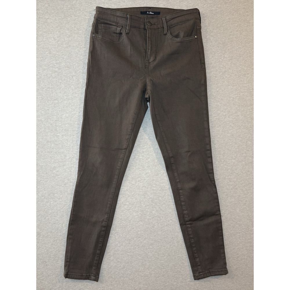 Sam Adelman Woman's Brown Skinny Mid Rise Ankle Skinny Pants The Kitten Size 4